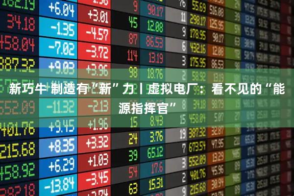 新巧牛 制造有“新”力丨虚拟电厂：看不见的“能源指挥官”