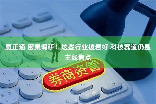 赢正通 密集调研！这些行业被看好 科技赛道仍是主线焦点